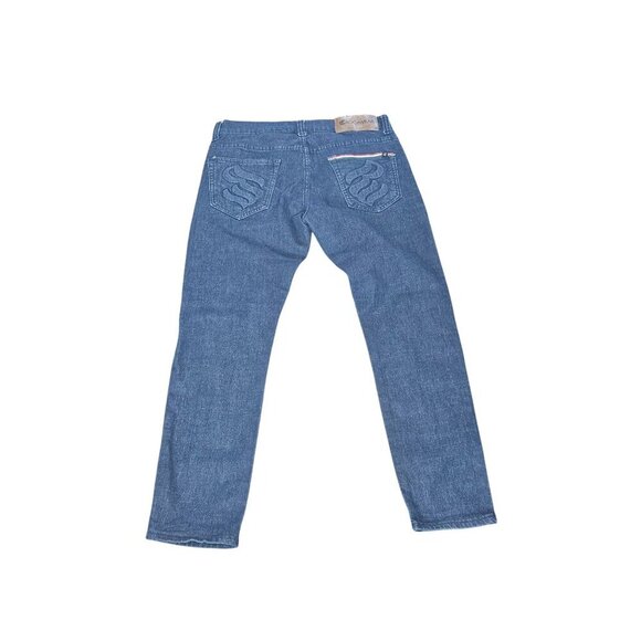 Rocawear Mens Blue Denim Jeans 32x30 With Unique Stitching Back Pocket Design - Picture 1 of 14